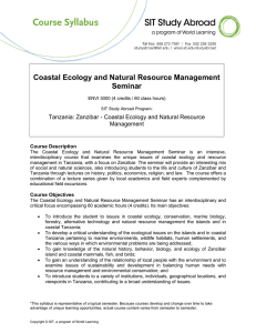 Coastal Ecology and Natural Resource