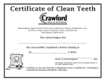 Certificate of Clean Teeth
