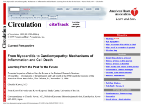 From Myocarditis to Cardiomyopathy: Mechanisms of Inflammation