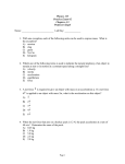 Physics 125 Practice Exam #2 Chapters 4