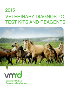 2015 VETERINARY DIAGNOSTIC TEST KITS AND REAGENTS