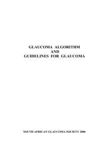 glaucoma algorithm and guidelines for glaucoma