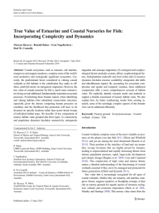 True Value of Estuarine and Coastal Nurseries for Fish