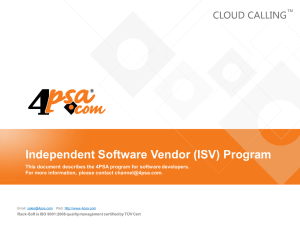 Independent Software Vendor (ISV) Program