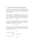 1 Planck`s black body radiation formula