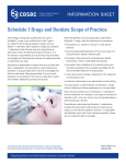 Schedule 1 Drugs and Dentists Scope of Practice