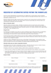 register of alternative duties within the workplace