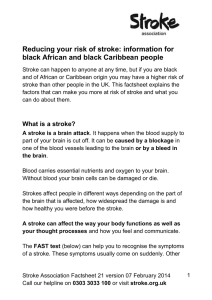 Reducing your risk of stroke: information for