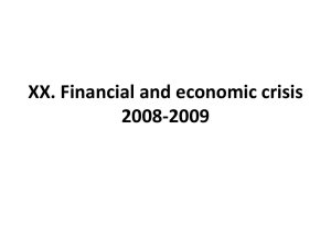 XX. Financial and economic crisis 2008-2009