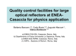 Quality control facilities for large optical reflectors at ENEA
