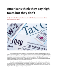 Americans think they pay high taxes but they don`t