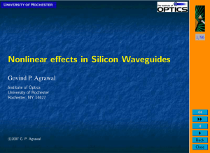 Nonlinear effects in Silicon Waveguides