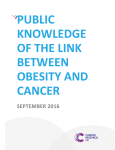 public knowledge of the link between obesity and cancer