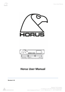 Horus User Manual - Merging Technologies