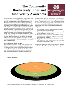 The Community Biodiversity Index and Biodiversity Awareness