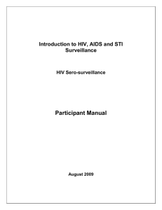 Introduction to HIV, AIDS and STI Surveillance