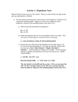 Activity 10: Confidence Interval for 1 – Proportion