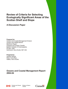 Review of Criteria for Selecting Ecologically Significant Areas of the