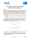 3-Pole and 4-Pole Transfer Switch Switching Characteristics