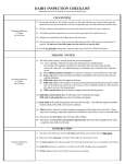 Dairy Inspection Checklist