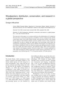 Woodpeckers: distribution, conservation, and research in a global