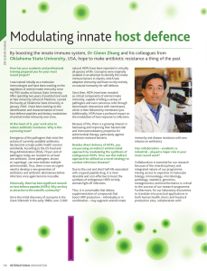 Modulating Innate Host Defense - OSU Animal Science