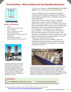 Two Activities—Base Isolation for Earthquake Resistance