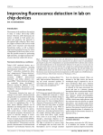 Improving fluorescence detection in lab on chip devices