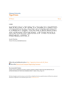 modeling of space-charge-limited current injection