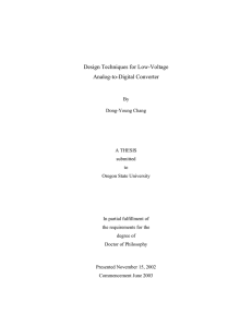 Design Techniques for Low-Voltage Analog-to-Digital