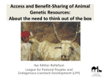 Access and Benefit-Sharing of Animal Genetic Resources: About the