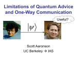 Limitations of Quantum Advice and One-Way