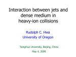 Interaction of jets with dense medium in heavy