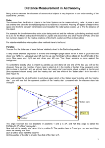 Distance Measurement in Astronomy