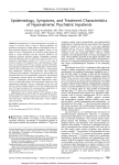 Epidemiology, Symptoms, and Treatment Characteristics of