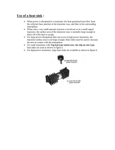 Use of a heat sink :