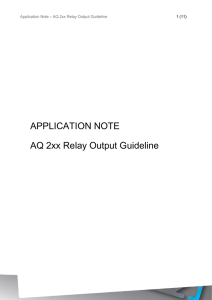 AQ 200 Relay Output Guideline 1.0
