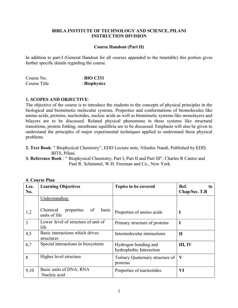 Biophysical Chemistry Book