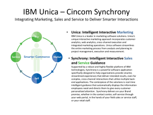 Synchrony slides to include in Unica sales deck for prospect