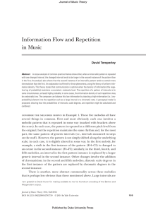 Information Flow and Repetition in Music