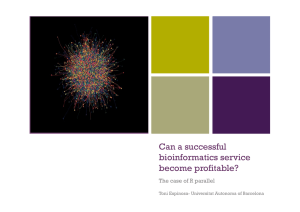 Can a successful bioinformatics service become profitable?