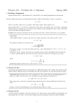 Physics 213 — Problem Set 4 – Solutions Spring 1998