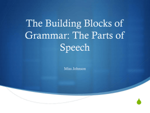 The Building Blocks of Grammar