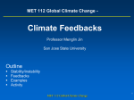Lecture 10: Climate Feedback