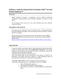 Pathway Analysis using Partek Genomics Suite® 6.6 and Partek