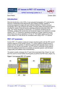 CT issues in PET / CT scanning