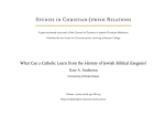 What Can a Catholic Learn from the History of Jewish Biblical