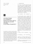 do reactions of hydroxyl radicals with metal ion go via outer sphere