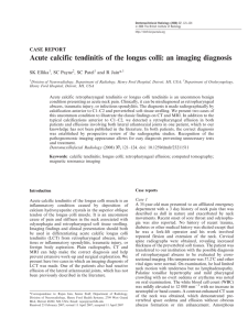 Acute calcific tendinitis of the longus colli: an imaging diagnosis