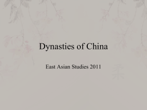 Dynasties of China